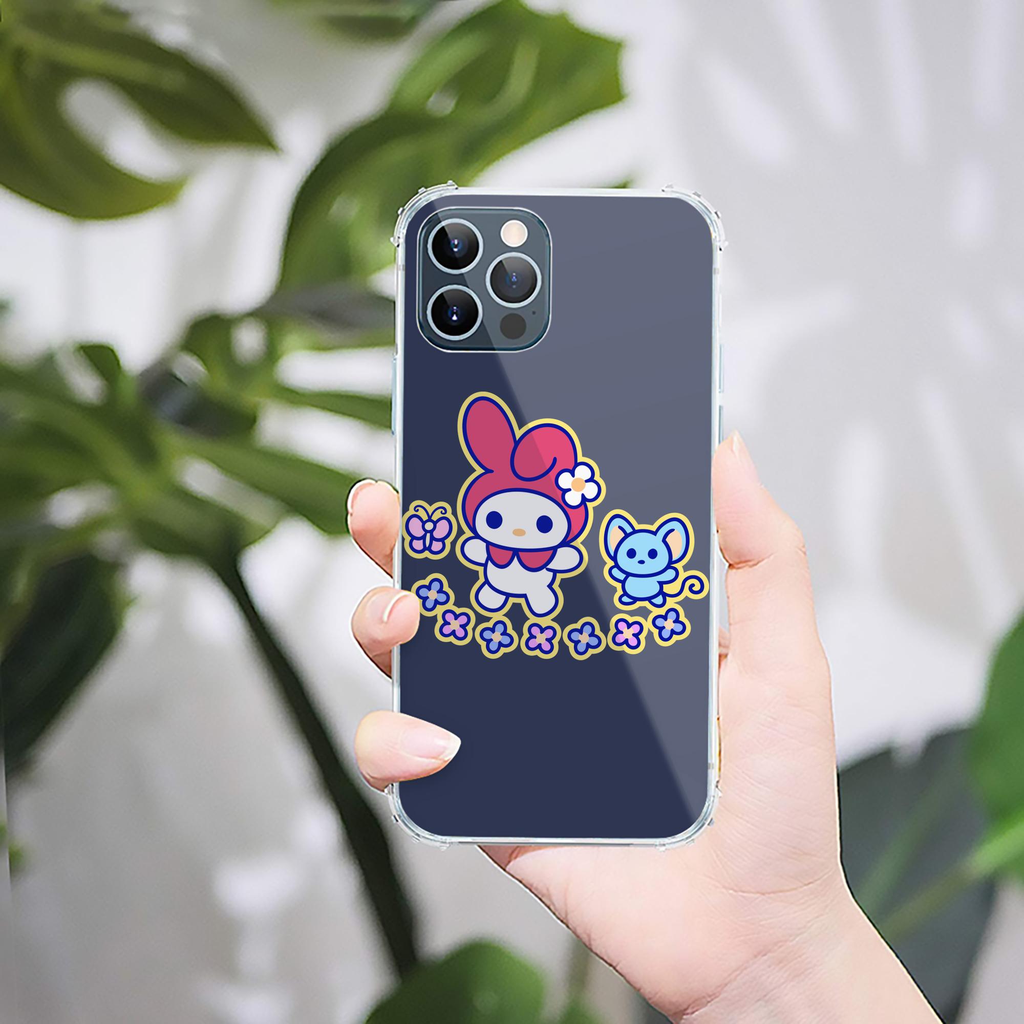 （画像用） Hello Kitty ハローキティ 【iPhone 12シリーズ対応】透明スマホケース（クリアソフトケース）